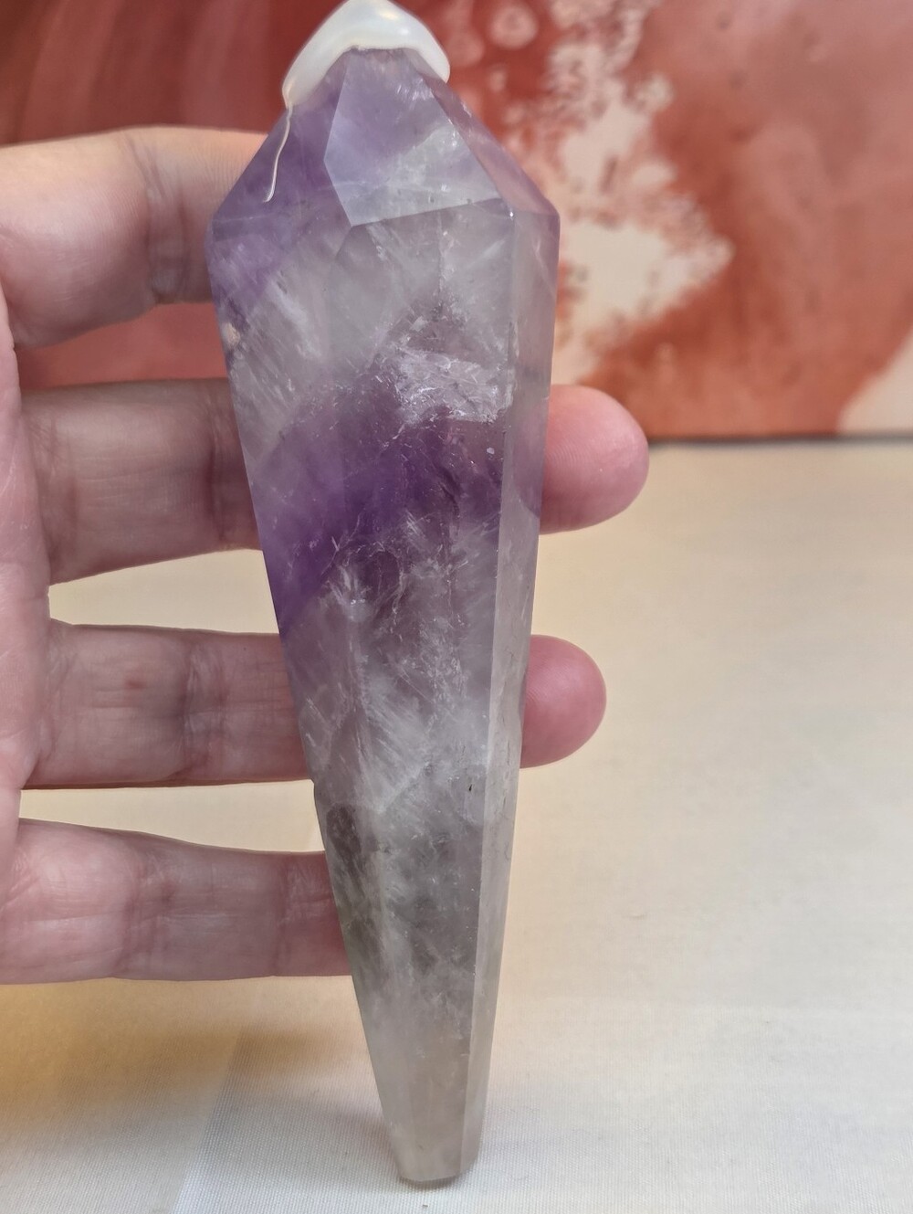 Amethyst Crystal Point Home Accent - Purple Gem Décor